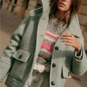 Sezane Leo Coat Sage